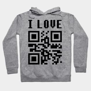 QR Code I Love january Hoodie